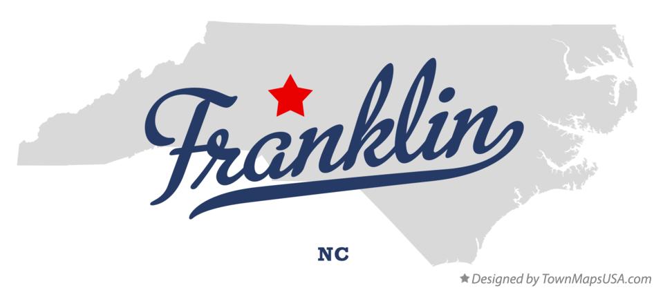 Map of Franklin North Carolina NC