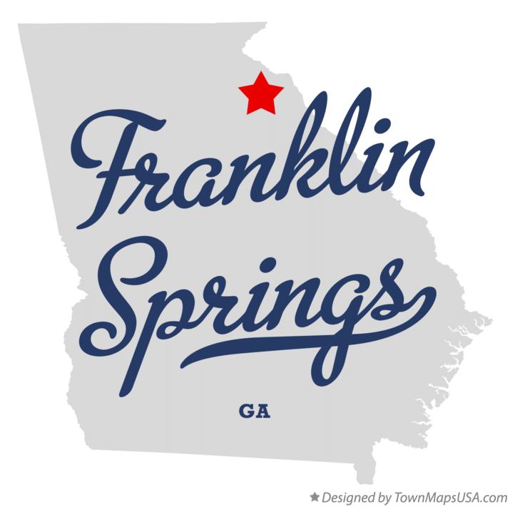 Map of Franklin Springs Georgia GA