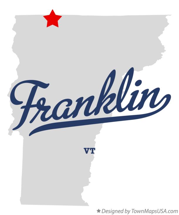 Map of Franklin Vermont VT