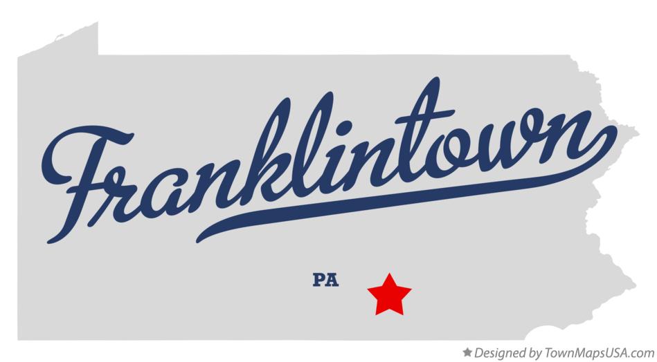 Map of Franklintown Pennsylvania PA