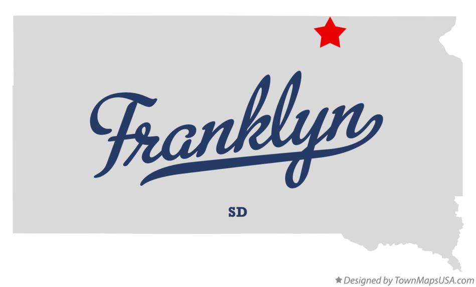 Map of Franklyn South Dakota SD