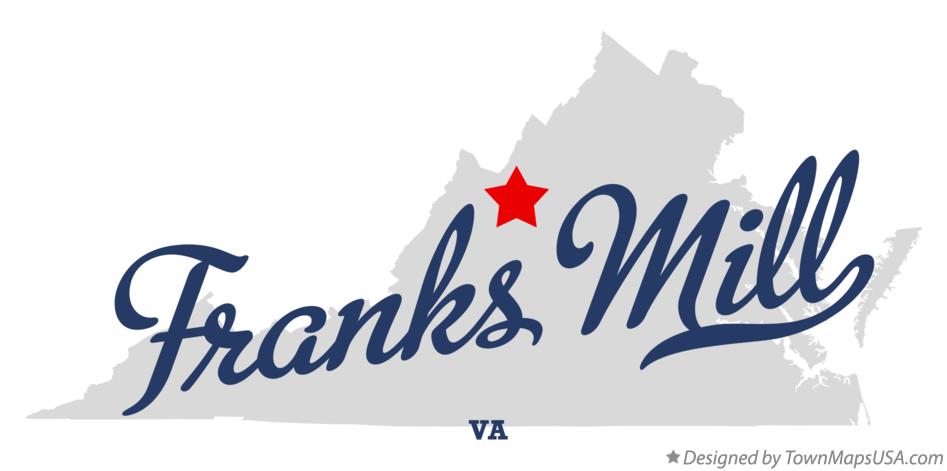 Map of Franks Mill Virginia VA