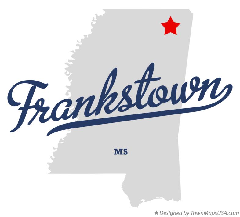 Map of Frankstown Mississippi MS