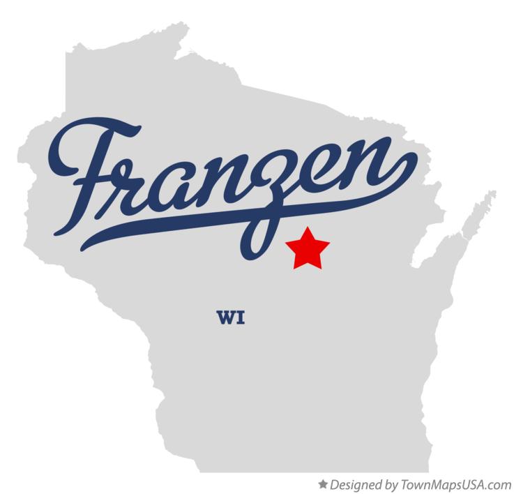 Map of Franzen Wisconsin WI