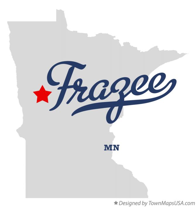 Map of Frazee Minnesota MN