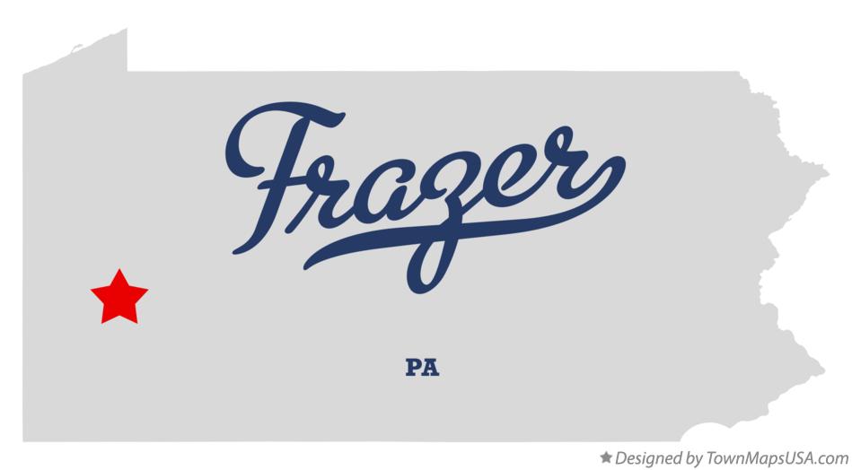 Map of Frazer Pennsylvania PA