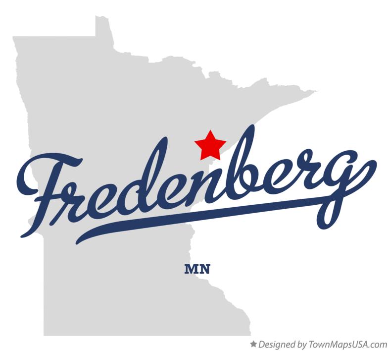 Map of Fredenberg Minnesota MN