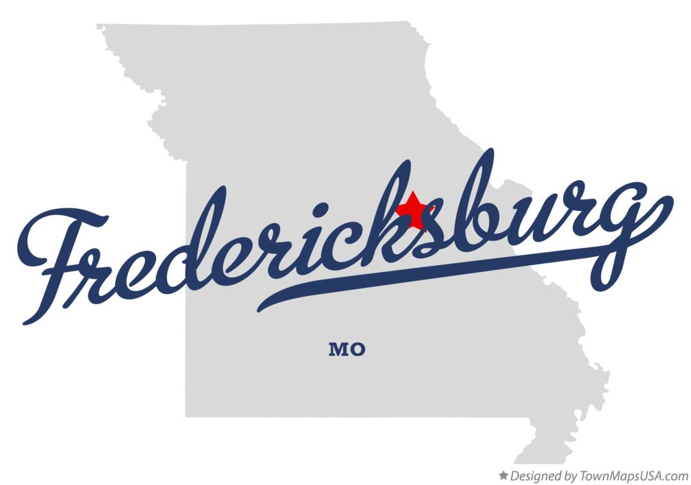 Map of Fredericksburg Missouri MO