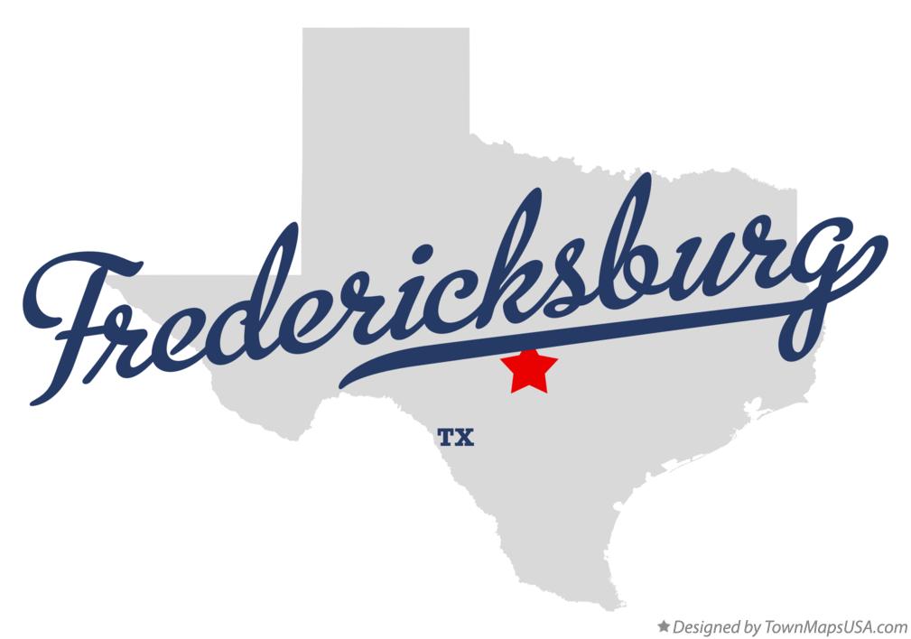 Map of Fredericksburg Texas TX