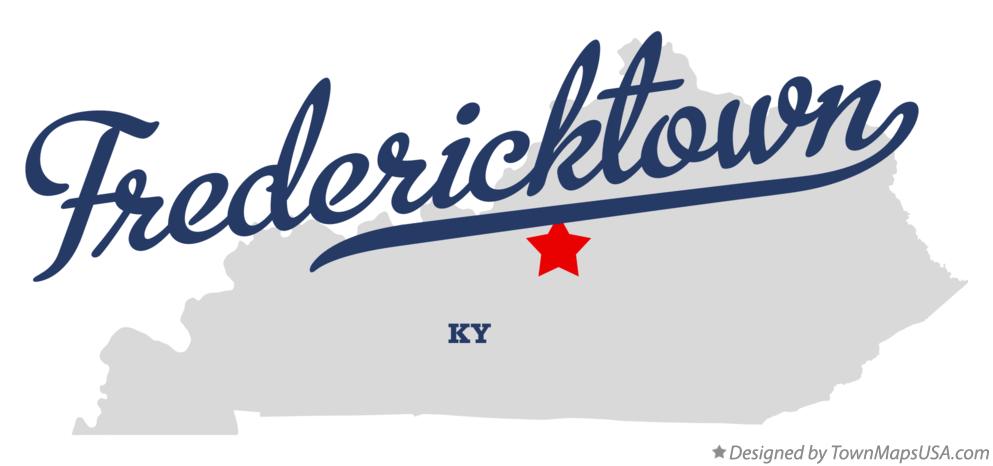 Map of Fredericktown Kentucky KY