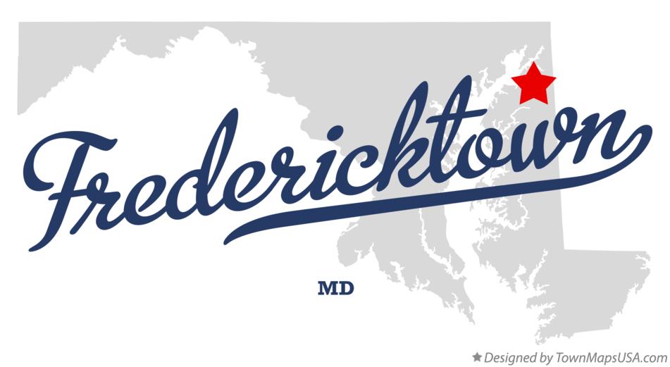 Map of Fredericktown Maryland MD