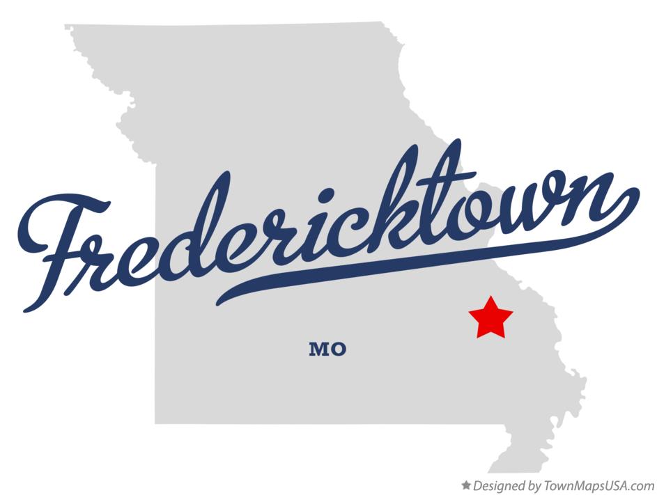 Map of Fredericktown Missouri MO