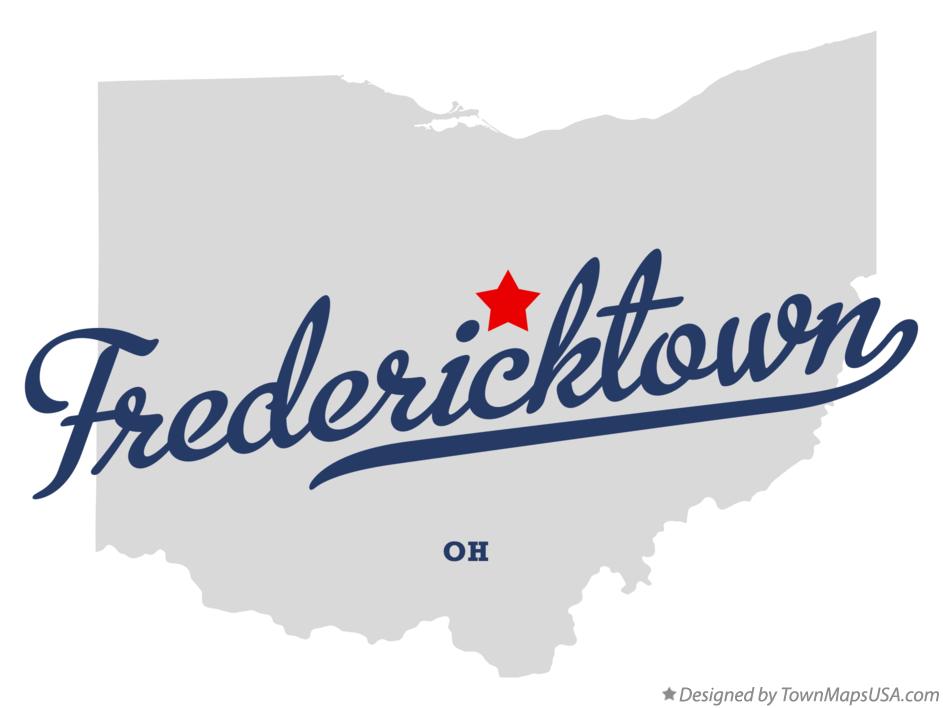 Map of Fredericktown Ohio OH