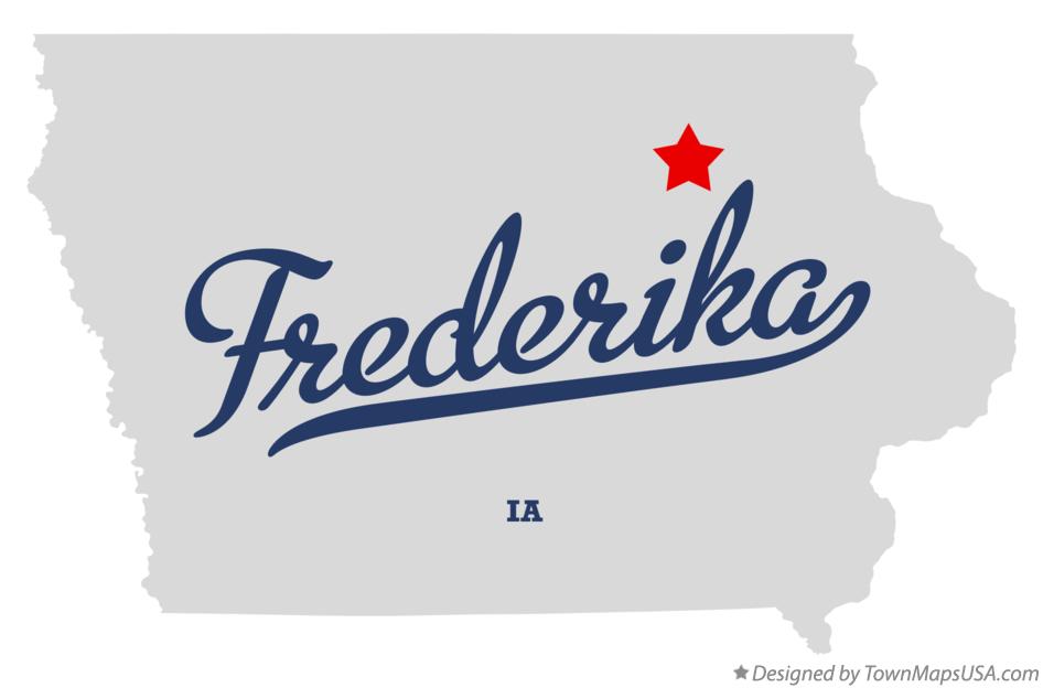 Map of Frederika Iowa IA