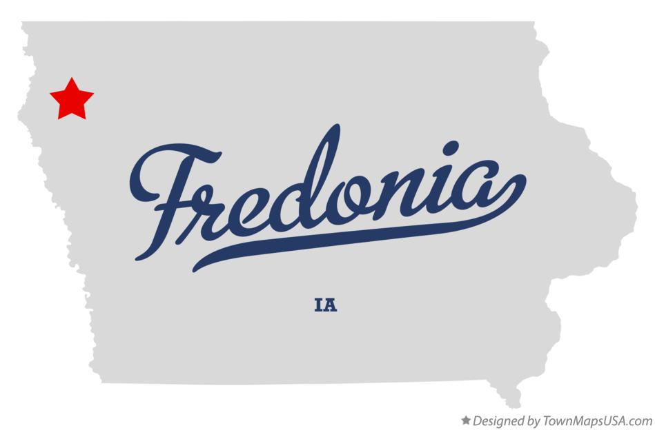 Map of Fredonia Iowa IA