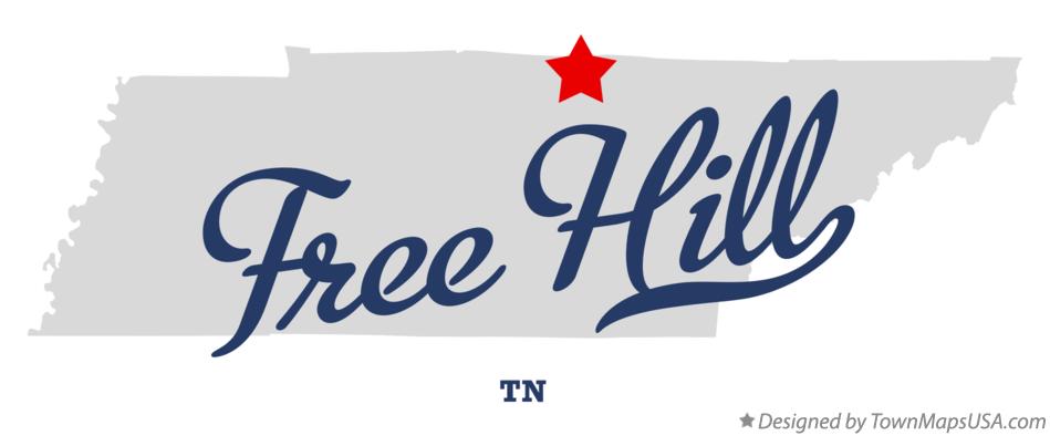 Map of Free Hill Tennessee TN