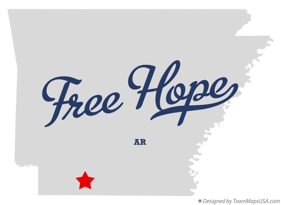 Map of Free Hope Arkansas AR