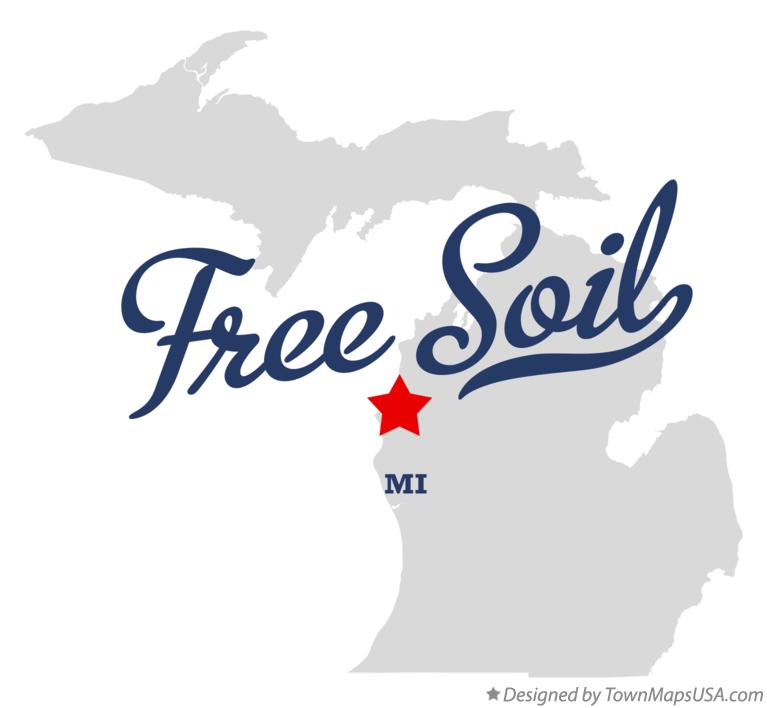 Map of Free Soil Michigan MI