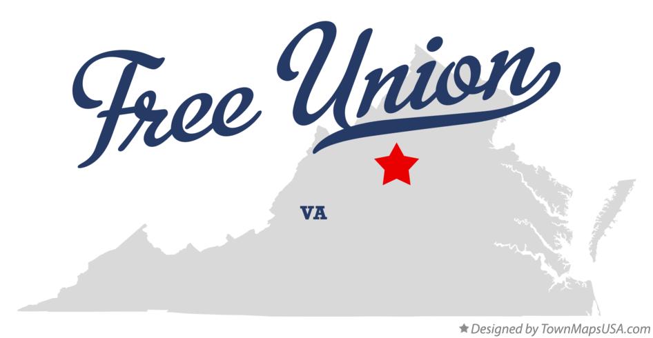 Map of Free Union Virginia VA