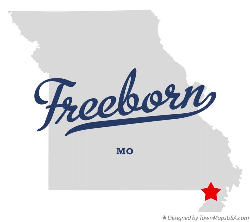 Map of Freeborn Missouri MO