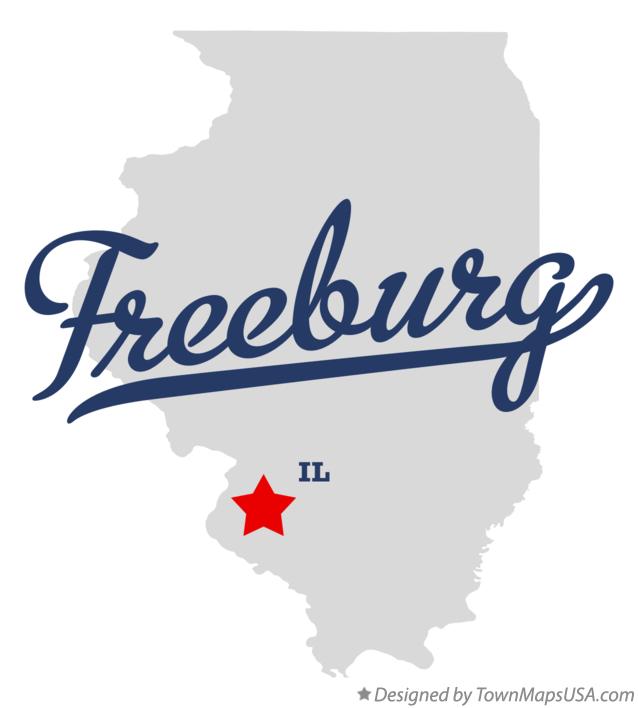 Map of Freeburg Illinois IL