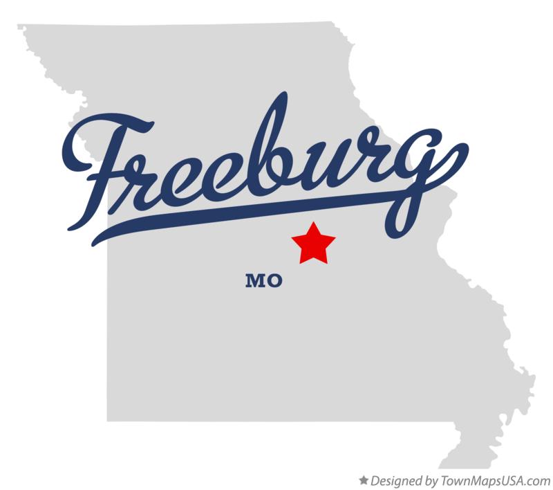 Map of Freeburg Missouri MO