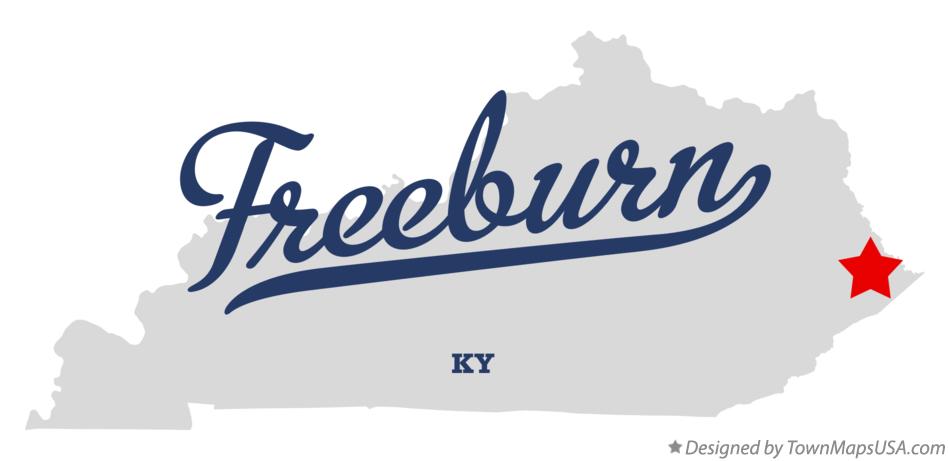 Map of Freeburn Kentucky KY