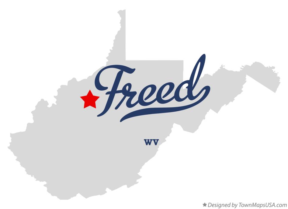 Map of Freed West Virginia WV