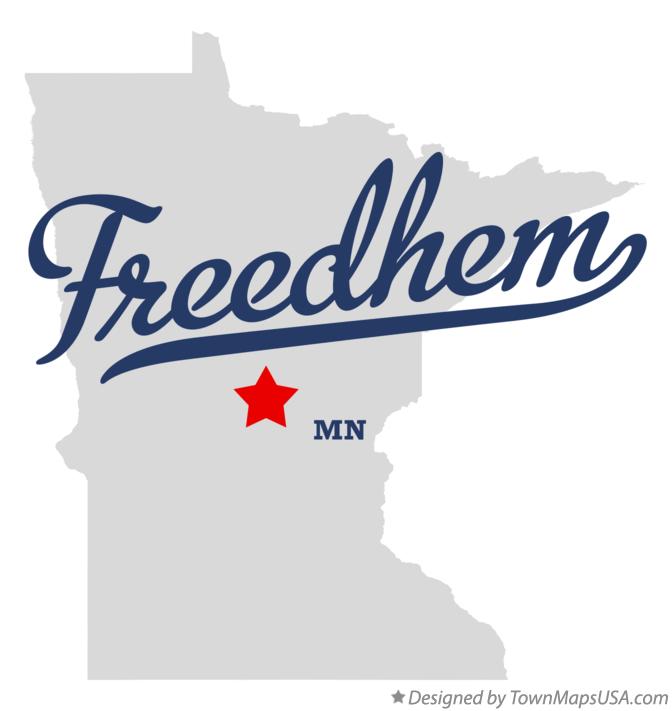 Map of Freedhem Minnesota MN