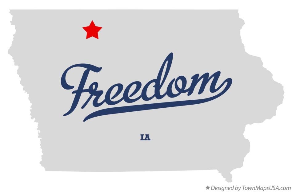 Map of Freedom Iowa IA
