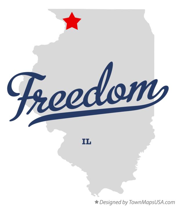 Map of Freedom Illinois IL