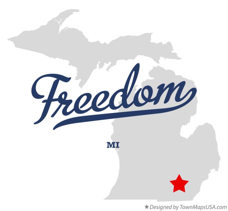 Map of Freedom Michigan MI