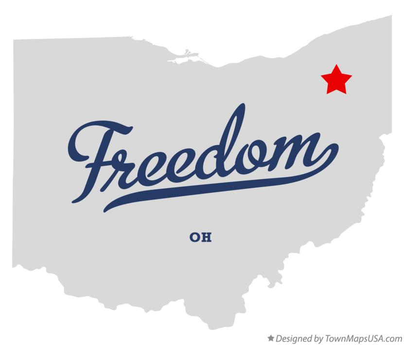 Map of Freedom Ohio OH