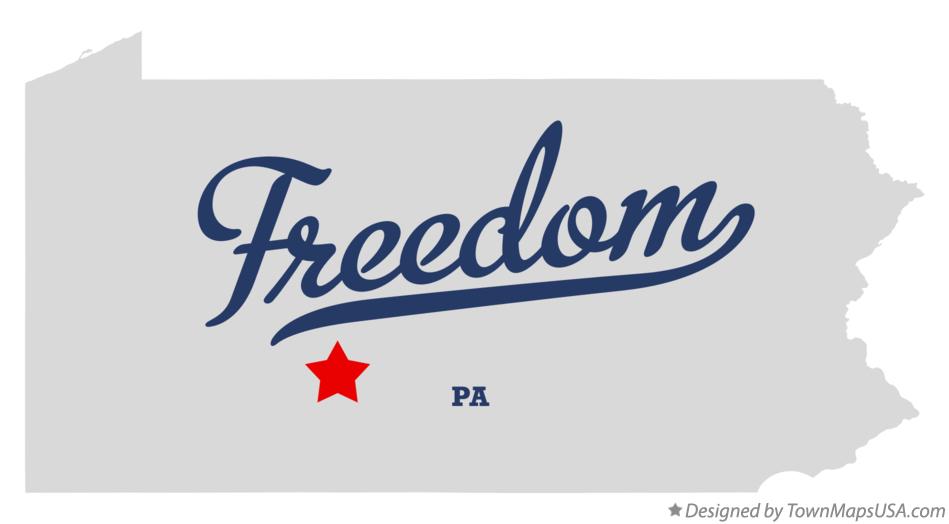 Map of Freedom Pennsylvania PA