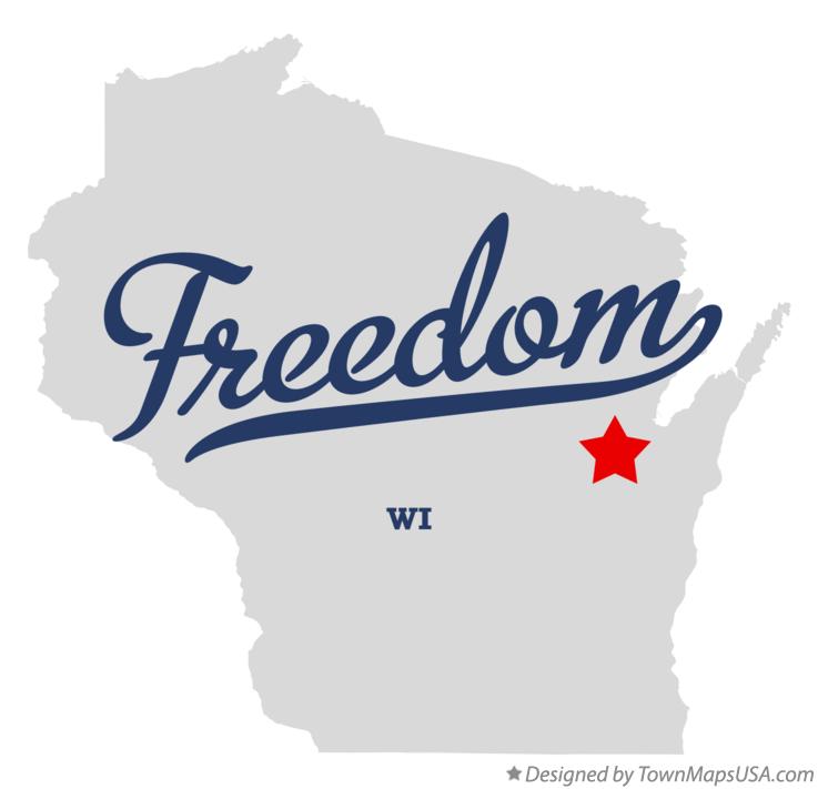 Map of Freedom Wisconsin WI