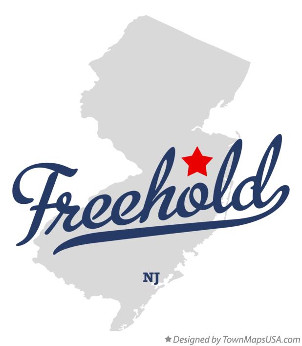 Map of Freehold New Jersey NJ