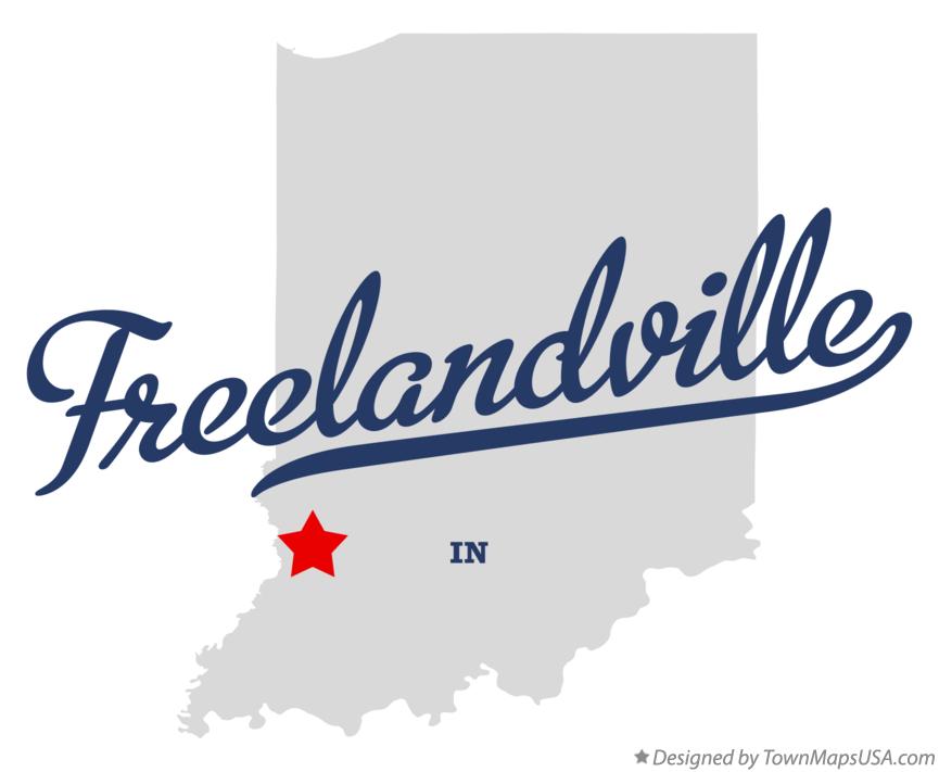 Map of Freelandville Indiana IN