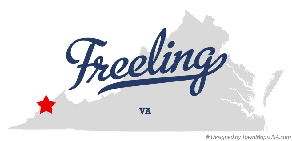 Map of Freeling Virginia VA