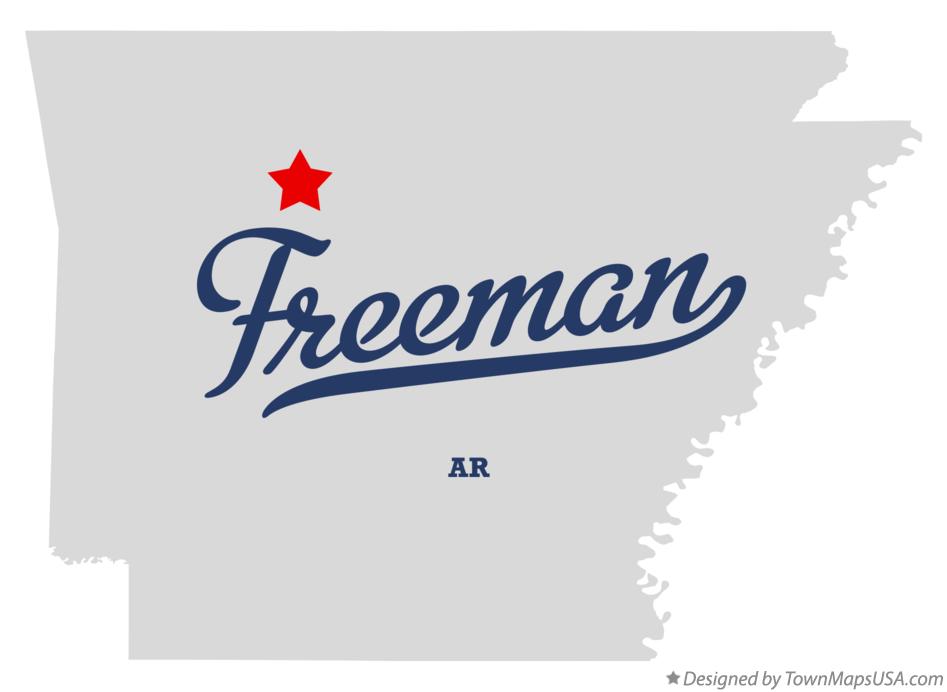 Map of Freeman Arkansas AR