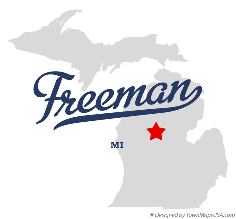 Map of Freeman Michigan MI