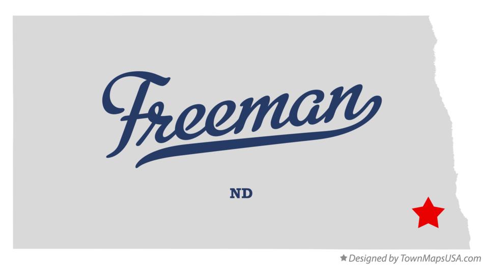 Map of Freeman North Dakota ND