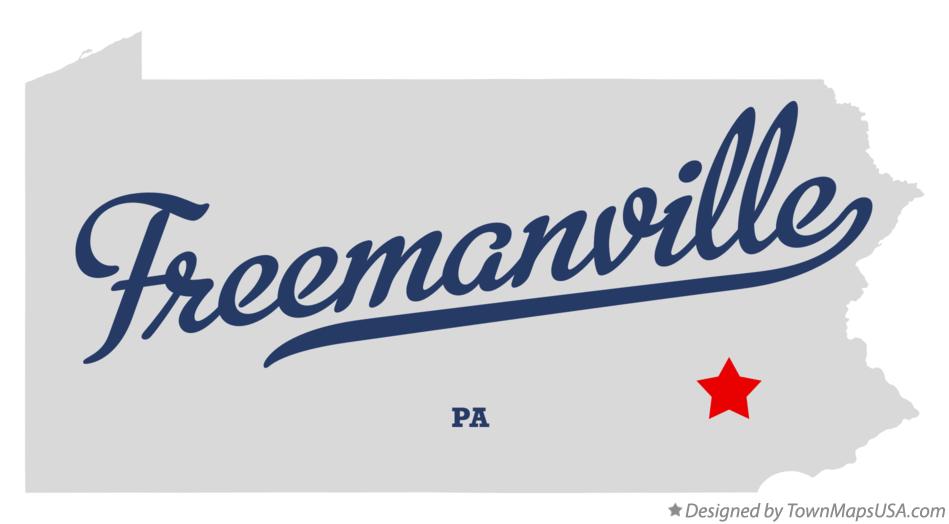 Map of Freemanville Pennsylvania PA