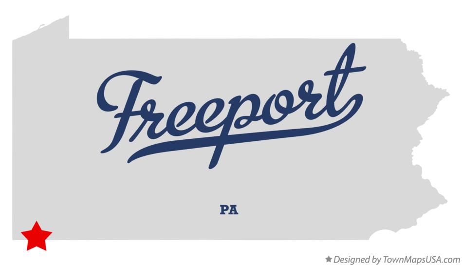 Map of Freeport Pennsylvania PA
