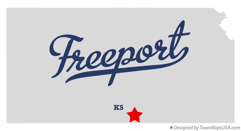 Map of Freeport Kansas KS