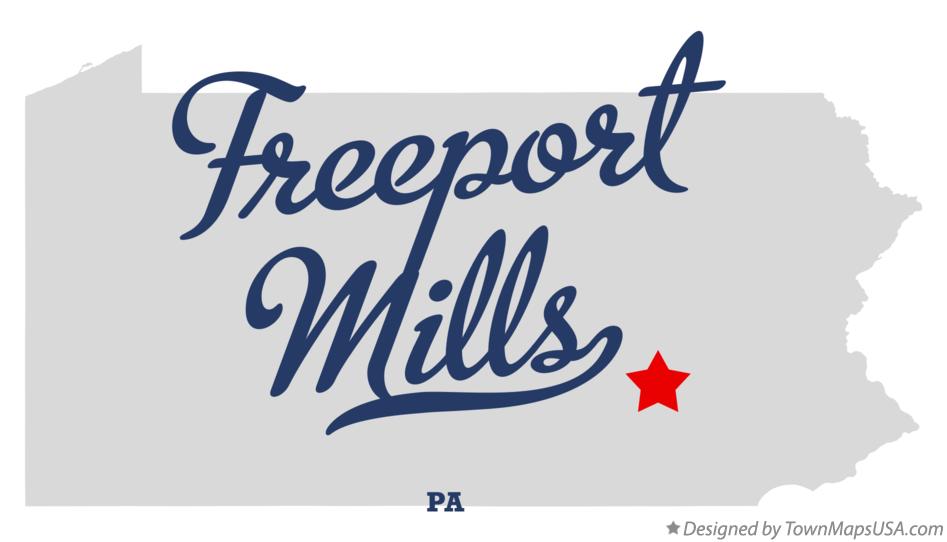 Map of Freeport Mills Pennsylvania PA