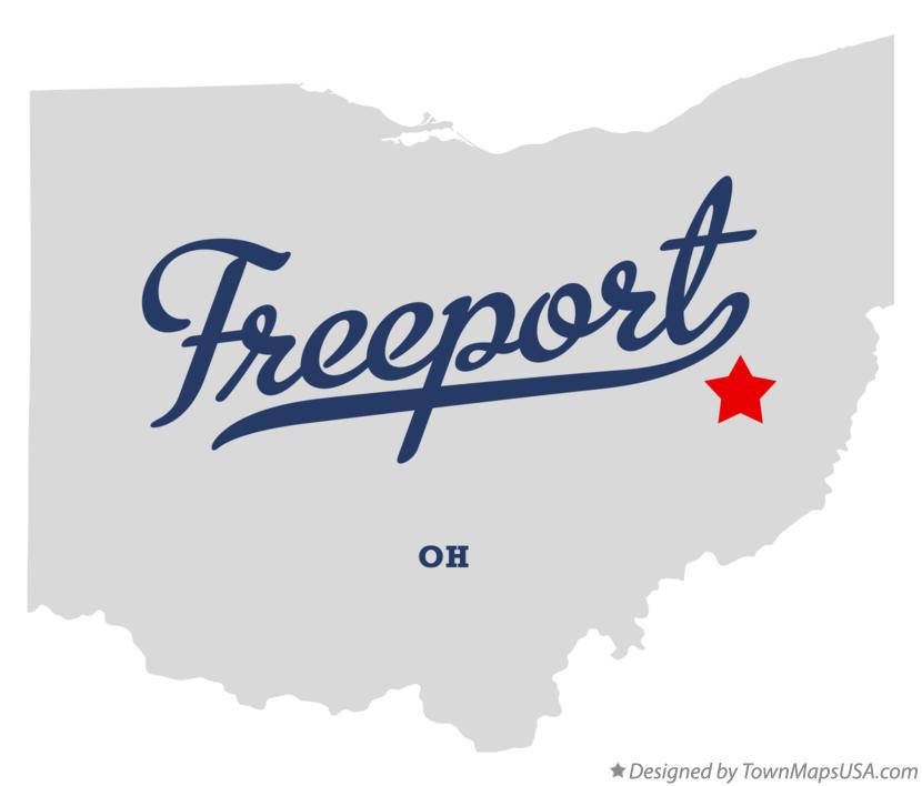 Map of Freeport Ohio OH