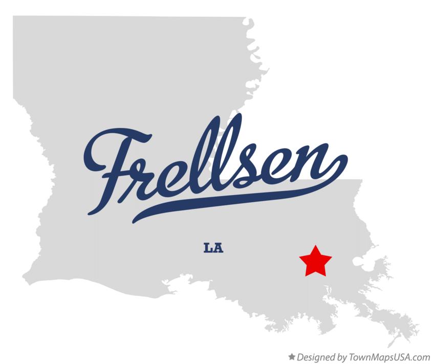 Map of Frellsen Louisiana LA