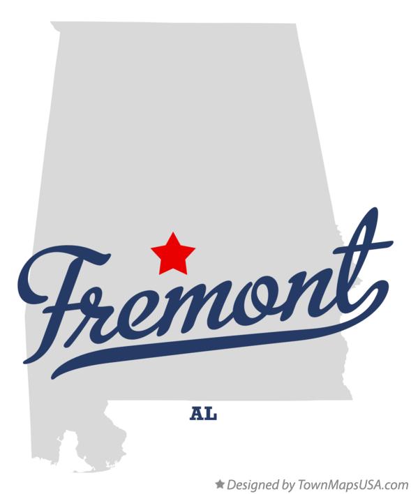 Map of Fremont Alabama AL