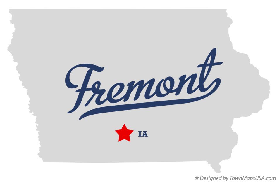 Map of Fremont Iowa IA