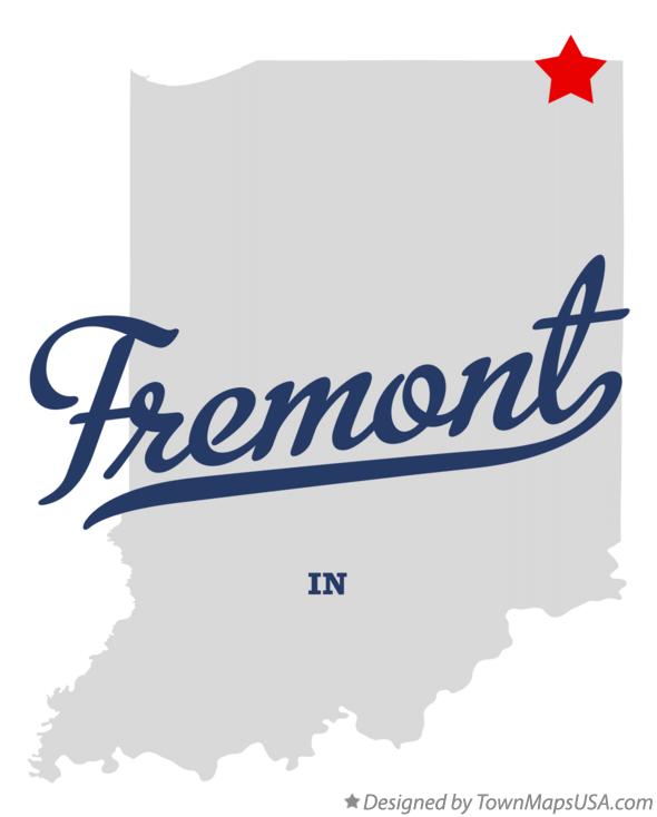 Map of Fremont Indiana IN